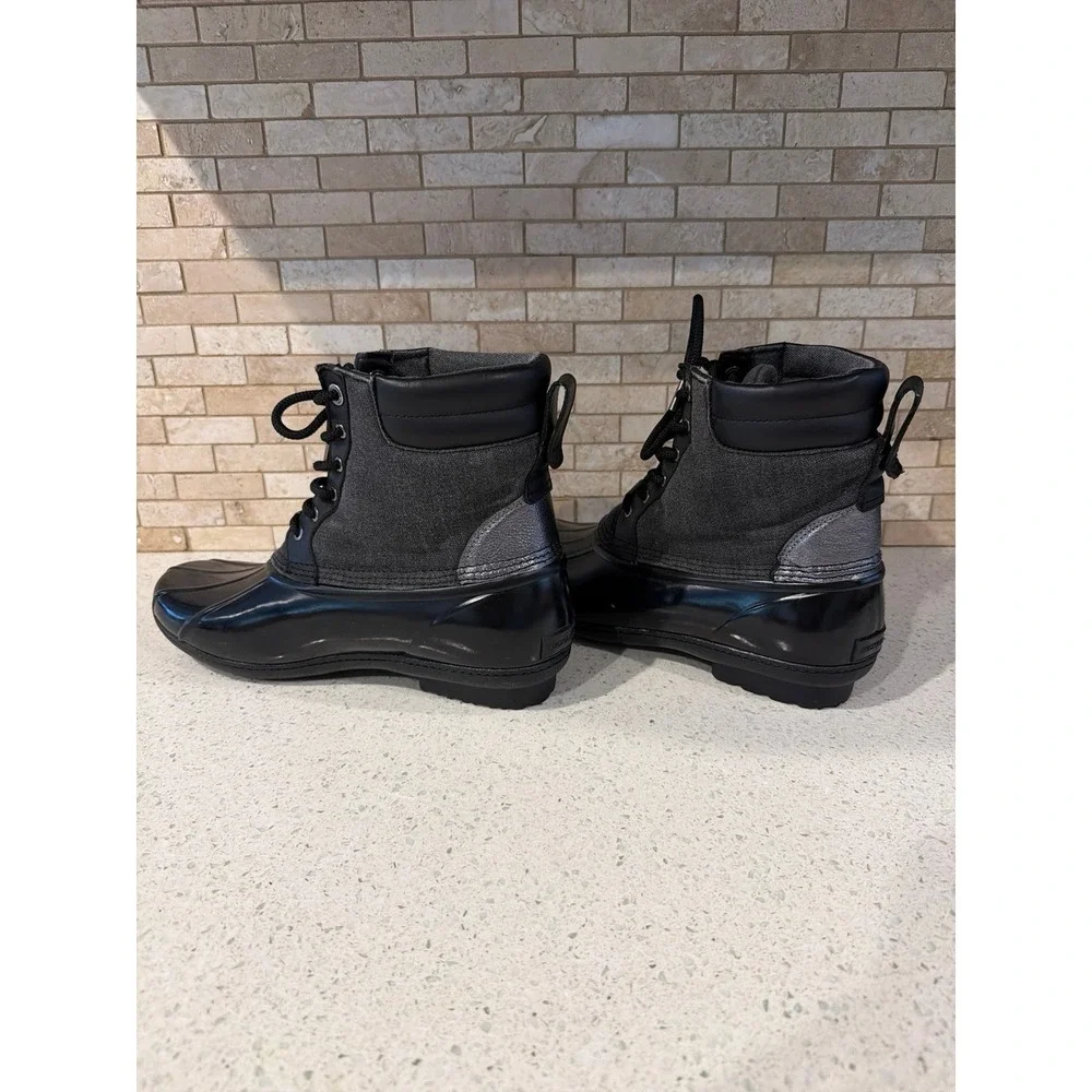 Michael Kors Black Duck Boots mens Waterproof Lace Up Rain Snow Winter Boots